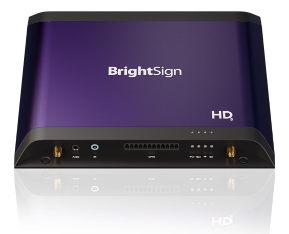 BrightSign HD5 HD225 Digital Signage player immagine vista frontale dall'alto verso il basso