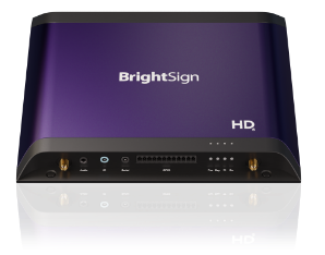 BrightSign HD5 HD1025 Digital Signage player immagine vista frontale dall'alto verso il basso