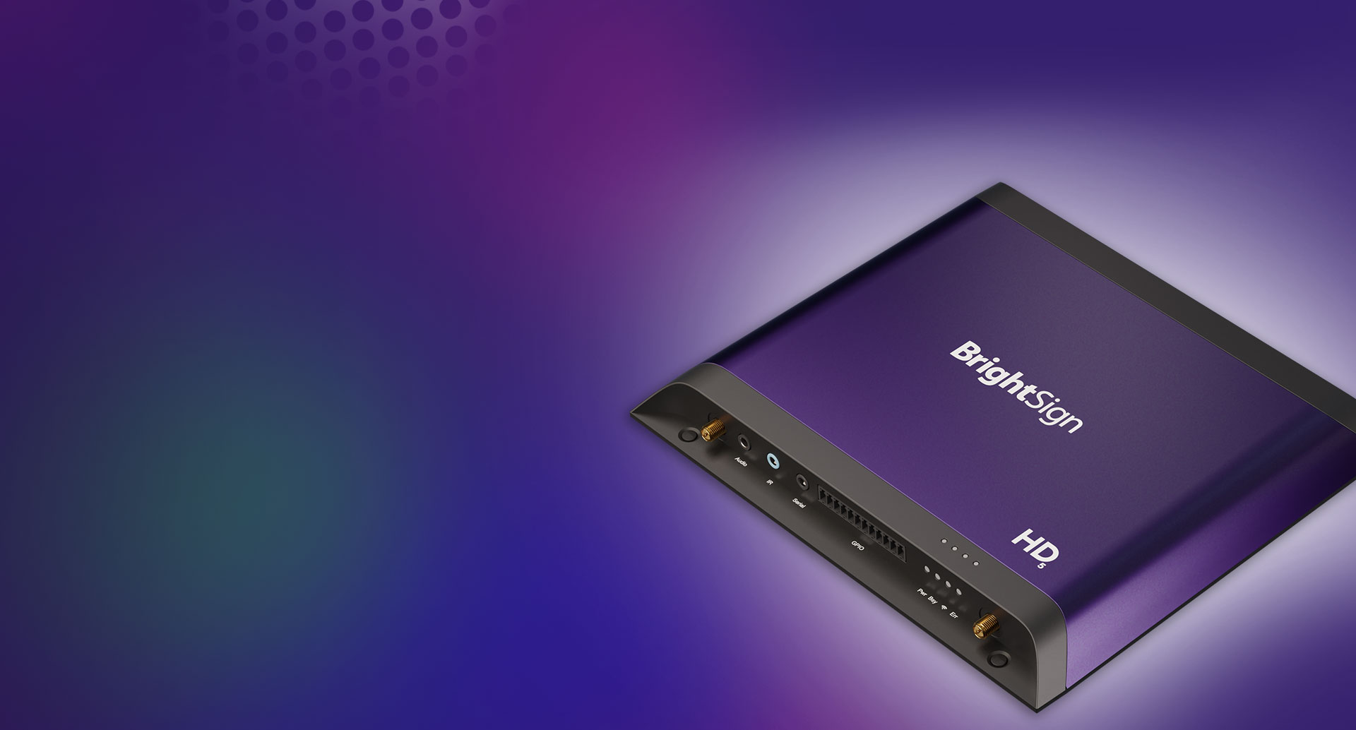 BrightSign Reproductor multimedia digital HD5 diseñado para aplicaciones interactivas y de señalización digital 4K