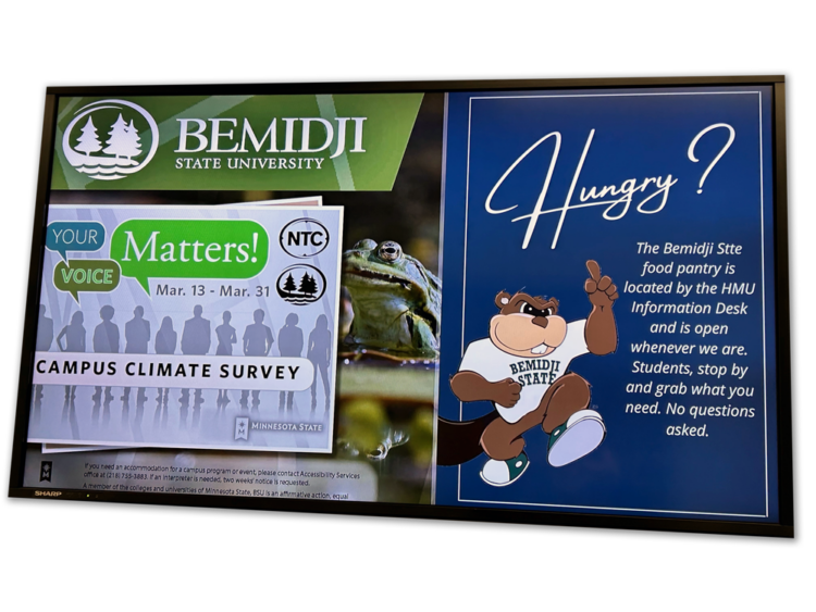 Bemidji State University signage displayed by BrightSign player technology