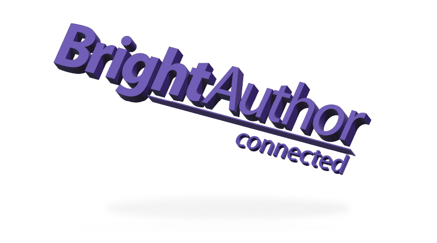 BrightAuthor:connected 3D lila schwimmendes, abgewinkeltes Logo