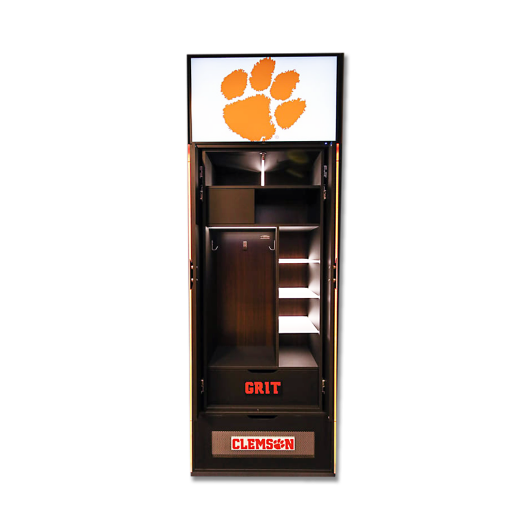 Clemson Locker fully equipped with BrightSign digital signage technology