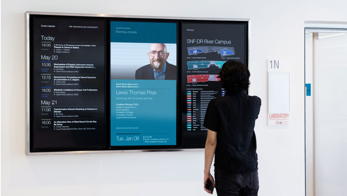The Rockefeller University utilizing BrightSign players to host campus information on screens