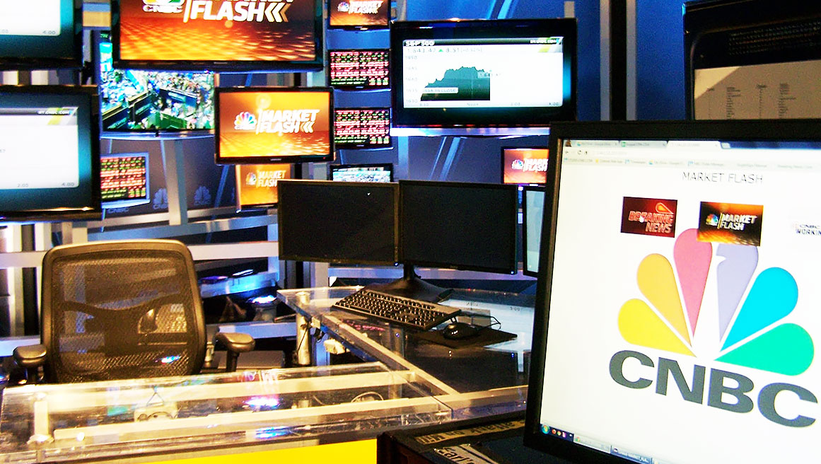 Market Flash on CNBC powered by BrightSign digital signage players