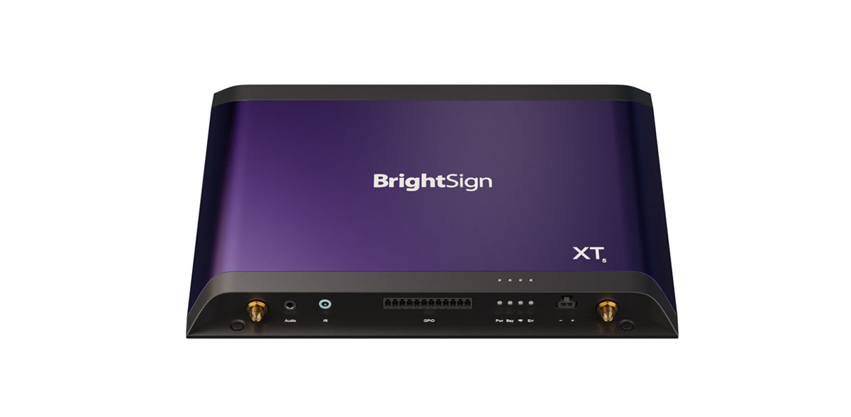 Vue de face du lecteur de signalisation numérique BrightSign XT2145