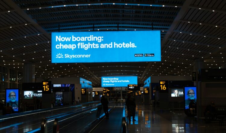 Airport advertising display