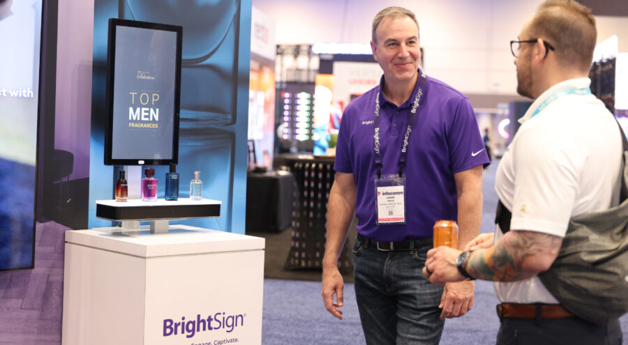 BrightSign Built-In retail lift & learn demo at InfoComm 2025