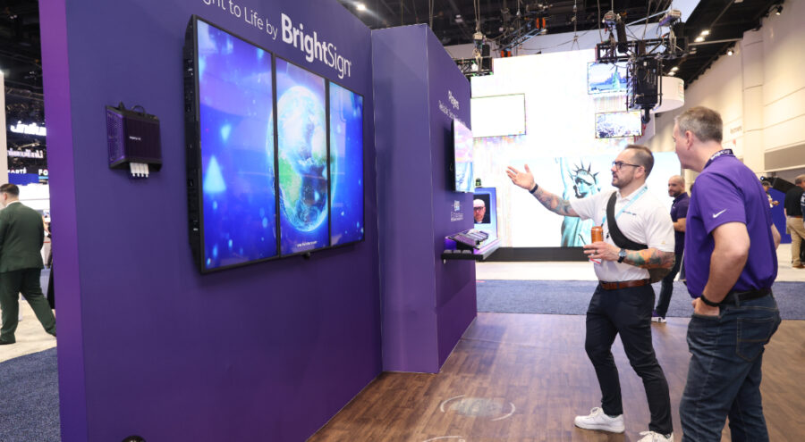 BrightSign XC5 digital signage player travel demo with LiDAR technology at InfoComm 2025