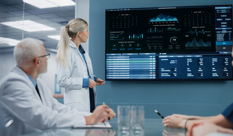 Real-time digital signage for hospitals and medical teams