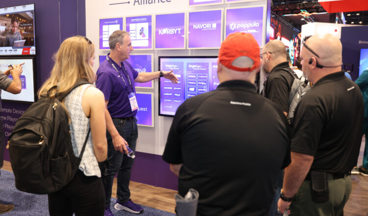 BrightSign Bright Alliance Program partner display at InfoComm 2025