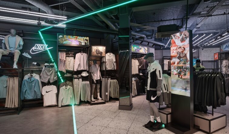 Digital signage for retail Nike store