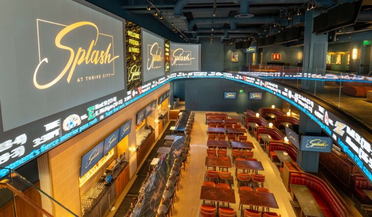 LED digital signage at Splash sports bar