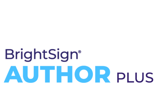 Logo for BrightSign Author Plus cloud-connected content management service