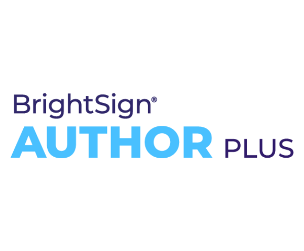 Logo for BrightSign Author Plus cloud-connected content management service