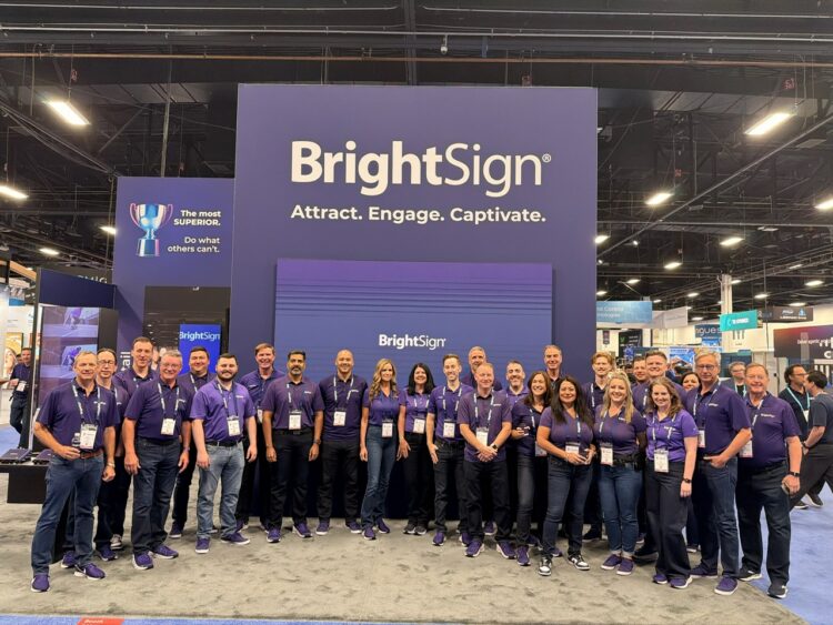 Het BrightSign-team op InfoComm 2026